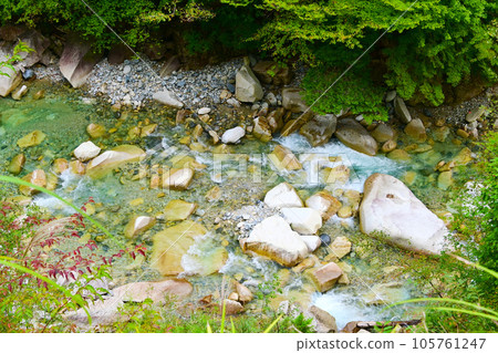 Kakizore Valley with beautiful emerald green water Kakizore Valley with beautiful emerald green water 105761247