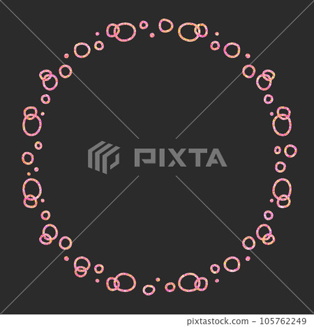 red polka dot glitter round frame 105762249