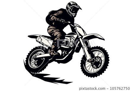 Dirt bike extreme sport vector illustration 105762750