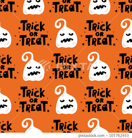 Seamless pattern with hand drawn pumpkins. Design for greeting card and invitation of seasonal fall holidays, halloween, thsanksgiving, harvest Seamless pattern with hand drawn pumpkins. Design for greeting card and invitation of seasonal fall holidays, halloween, thsanksgiving, harvest 105762933