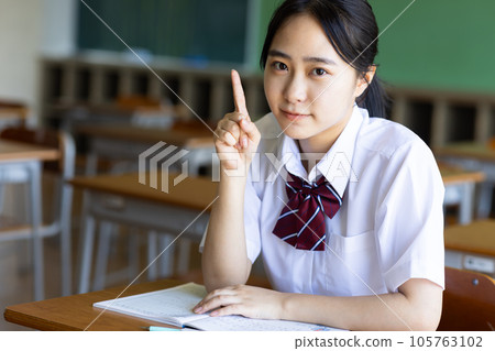 School girls studying in the classroom 105763102