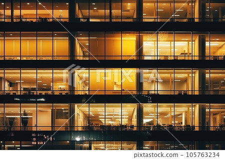 Office building at night. Office building at night. 105763234
