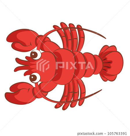 Shrimp cartoon design on transparent background 105763391