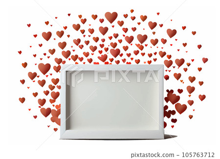 vector illustration of frame background with heart spring concept vector illustration of frame background with heart spring concept 105763712