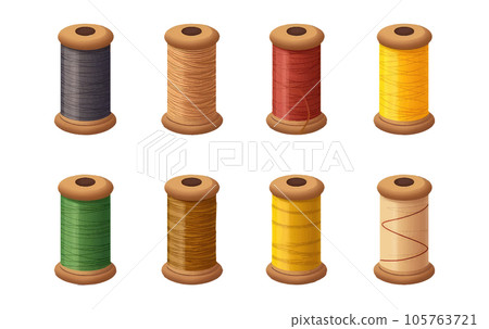 ui set vector illustration of colorful thread isolated on white background 105763721