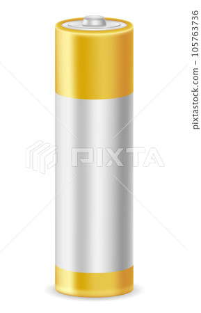 energy battery power in silvery gold color vector illustration 105763736