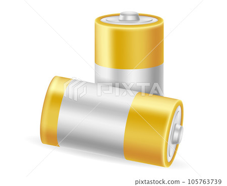energy battery power in silvery gold color vector illustration energy battery power in silvery gold color vector illustration 105763739