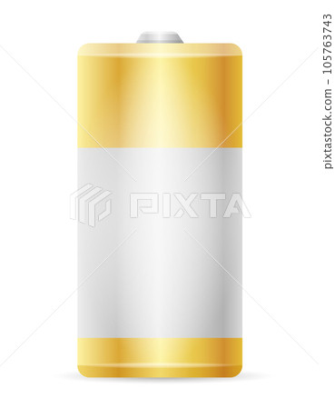 energy battery power in silvery gold color vector illustration 105763743