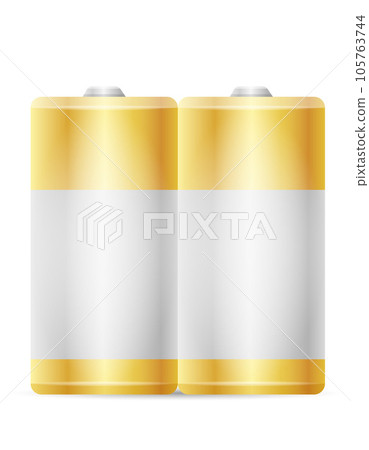 energy battery power in silvery gold color vector illustration 105763744