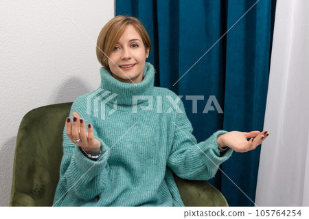 Female doctor, psychiatrist, psychologist, therapist working in the office, smiling Female doctor, psychiatrist, psychologist, therapist working in the office, smiling 105764254