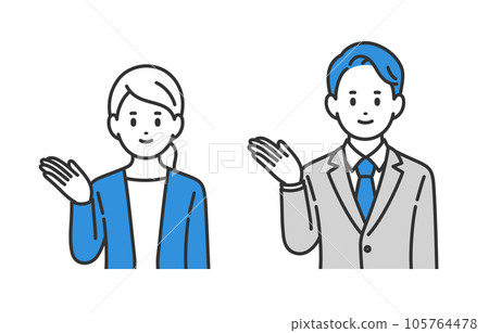 一組擺姿勢尋求指導的商務人士男女【人物矢量圖素材】 一組擺姿勢尋求指導的商務人士男女【人物矢量圖素材】 105764478