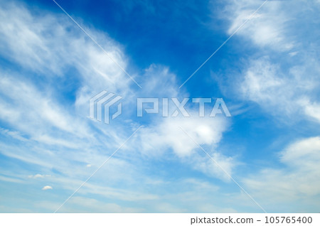 Blue sky with beautiful white clouds. 105765400