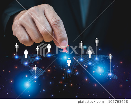 Business people pin in the selection of business target groups. Target customer, Buyer persona, Customer behavior concept. Marketing plan and strategies. Personalization marketing, Customer centric Business people pin in the selection of business target groups. Target customer, Buyer persona, Customer behavior concept. Marketing plan and strategies. Personalization marketing, Customer centric 105765438