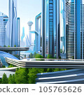Futuristic urban cityscape C 105765626