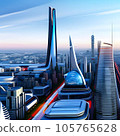 Futuristic urban cityscape E 105765628