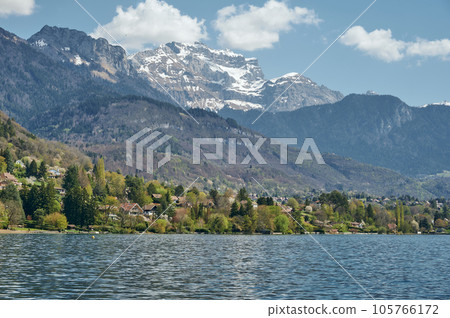 A landscape around Lake Annecy, Haute-Savoie, France. A landscape around Lake Annecy, Haute-Savoie, France. 105766172