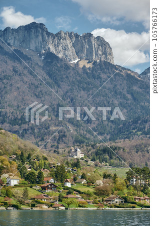 A landscape around Lake Annecy, Haute-Savoie, France. A landscape around Lake Annecy, Haute-Savoie, France. 105766173