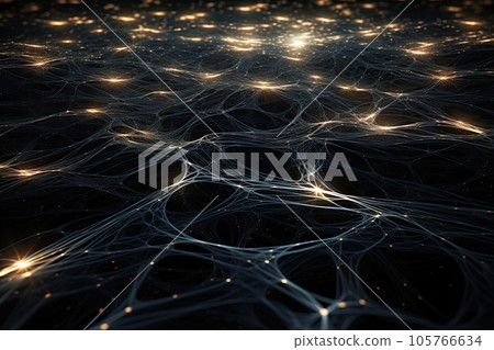 Dark matter lines across the galaxy like an intricate, revealing cosmic scenery  105766634