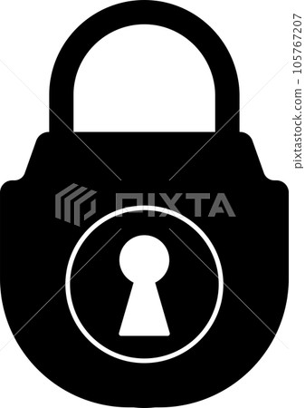 Simple padlock silhouette_01 Simple padlock silhouette_01 105767207