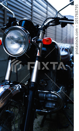 Black motorcycle Black motorcycle 105768795