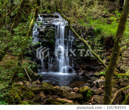Waterfall in a mountain river Waterfall in a mountain river 105769543