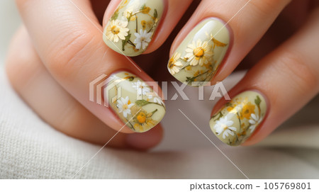 Female hands with stylish manicure 105769801