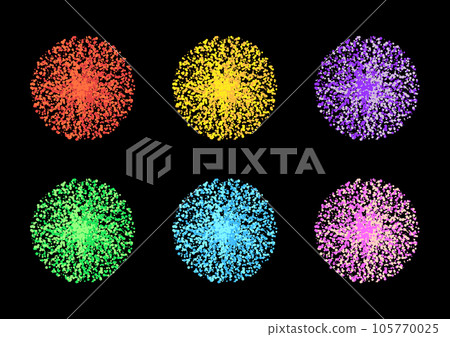 Illustration of skyrocket. 6 color set. 105770025