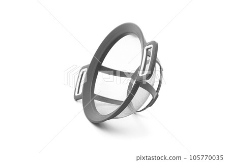 White plastic cooking colander or strainer with handles on white background White plastic cooking colander or strainer with handles on white background 105770035