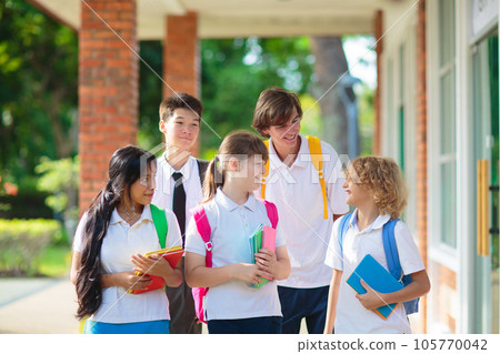 Kids back to school. Group of children. Kids back to school. Group of children. 105770042