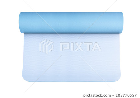 Mat for fitness isolated on white background Mat for fitness isolated on white background 105770557