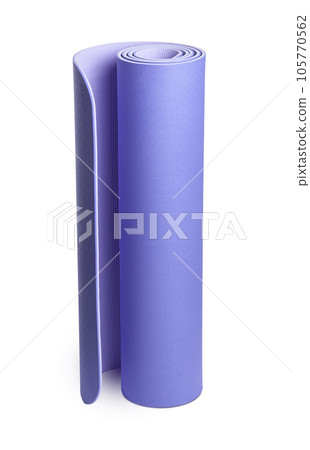 Mat for fitness isolated on white background Mat for fitness isolated on white background 105770562
