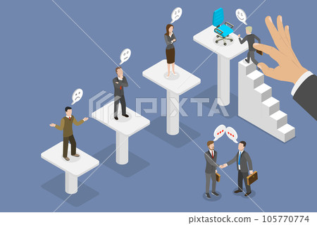3D Isometric Flat Vector Conceptual Illustration of Business Nepotism And Corruption 3D Isometric Flat Vector Conceptual Illustration of Business Nepotism And Corruption 105770774