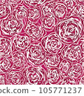 Seamless floral pattern with roses,  105771237