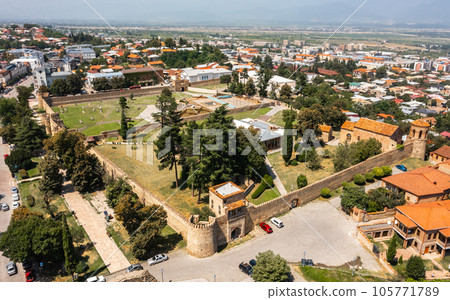 Aerial view of Telavi Fortress in Georgia 105771789