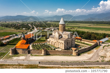 Aerial view of Alaverdi Monastery in Georgia 105771790