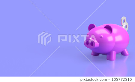 The piggy bank with wind up for earn or saving concept 3d rendering The piggy bank with wind up for earn or saving concept 3d rendering 105772510