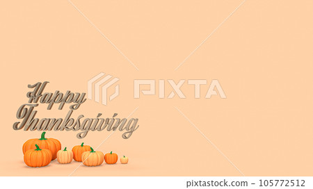 The pumpkin for Thanksgiving day concept 3d rendering The pumpkin for Thanksgiving day concept 3d rendering 105772512