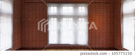 古樸的棕色舊磚牆 105773150