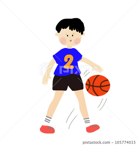 Basketball cartoon kids  105774015