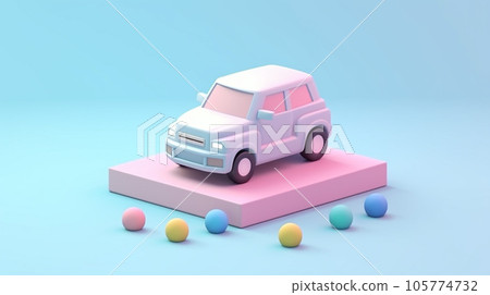 Tiny Cute 3D Car: A Miniature Delight Tiny Cute 3D Car: A Miniature Delight 105774732
