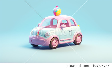 Tiny Cute 3D Car: A Miniature Delight 105774745