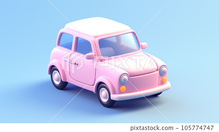 Tiny Cute 3D Car: A Miniature Delight 105774747
