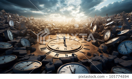 Clockwork Dreamscape: Temporal Vortex Surreal Landscape Clockwork Dreamscape: Temporal Vortex Surreal Landscape 105774894
