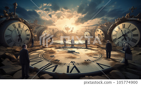 Clockwork Dreamscape: Temporal Vortex Surreal Landscape Clockwork Dreamscape: Temporal Vortex Surreal Landscape 105774900