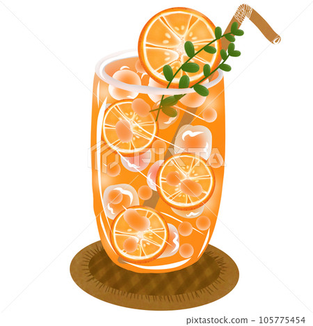 Orange juice cartoon  105775454