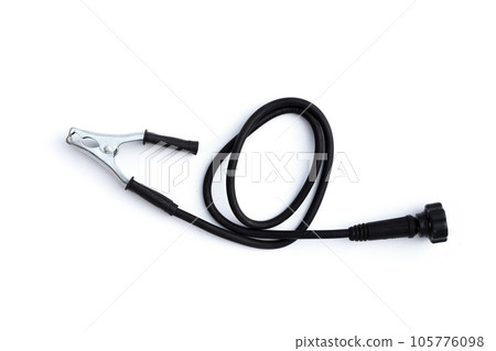 Welding equipment on white background. Welding ground clamp 105776098