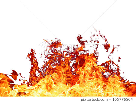 Illustration of burning flames Illustration of burning flames 105776504
