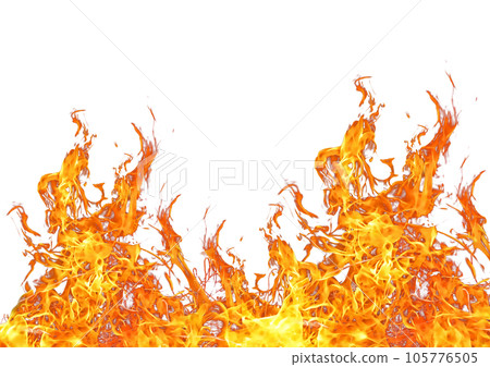 Illustration of burning flames 105776505