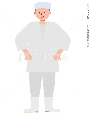 Illustration of a shopkeeper in town Chinese Illustration of a shopkeeper in town Chinese 105777877