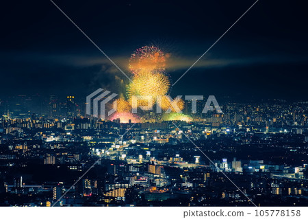 從五月山拍攝的淀川煙火大會 105778158